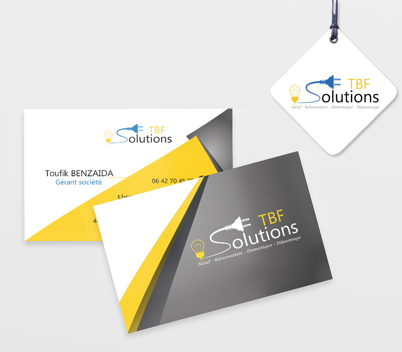 TBF Solutions – logo et carte de visite